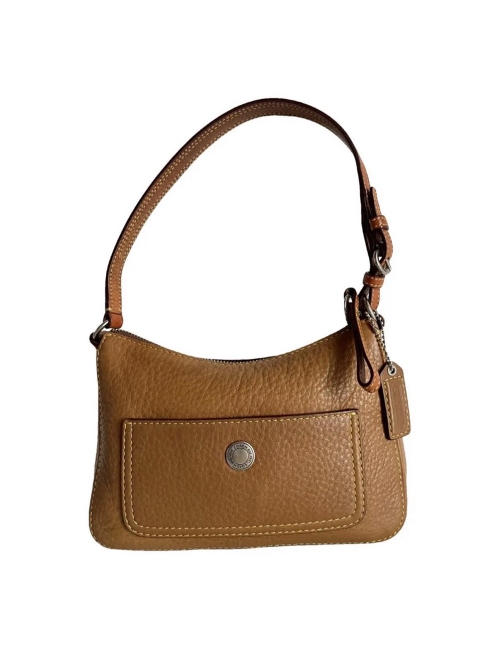 COACH Chelsea- Mini pebbled leather shoulder bag tan y2k